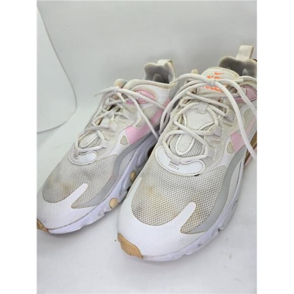Nike Air Max 270 React Shoes Women’s 6.5 White Pink Athletic Running Sneakers - Picture 4 of 8